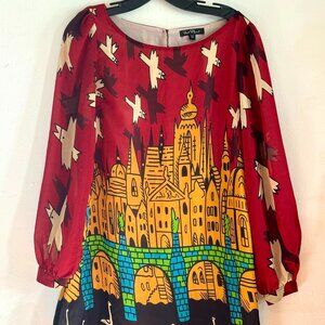 Absolutely Unique Velvet Heart Silk Mini Dress  XS